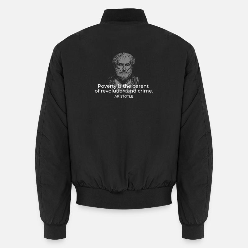 Aristotle Poverty Sparks Revolutions - Unisex Bomber Jacket - black