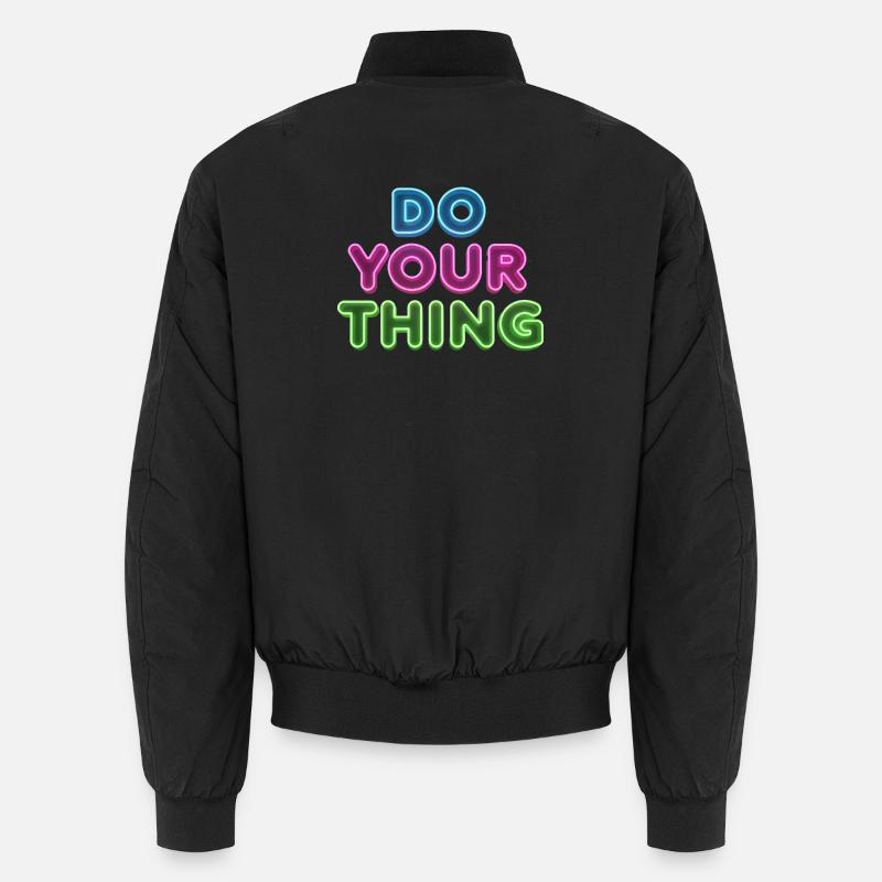 Do Your Thing Neon Lettering Unisex Bomber Jacket