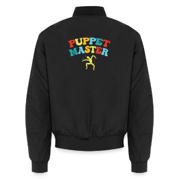 Puppet Master Swing Art - Unisex Bomber Jacket - black - Back - AI Model Male 185 light (185cm)