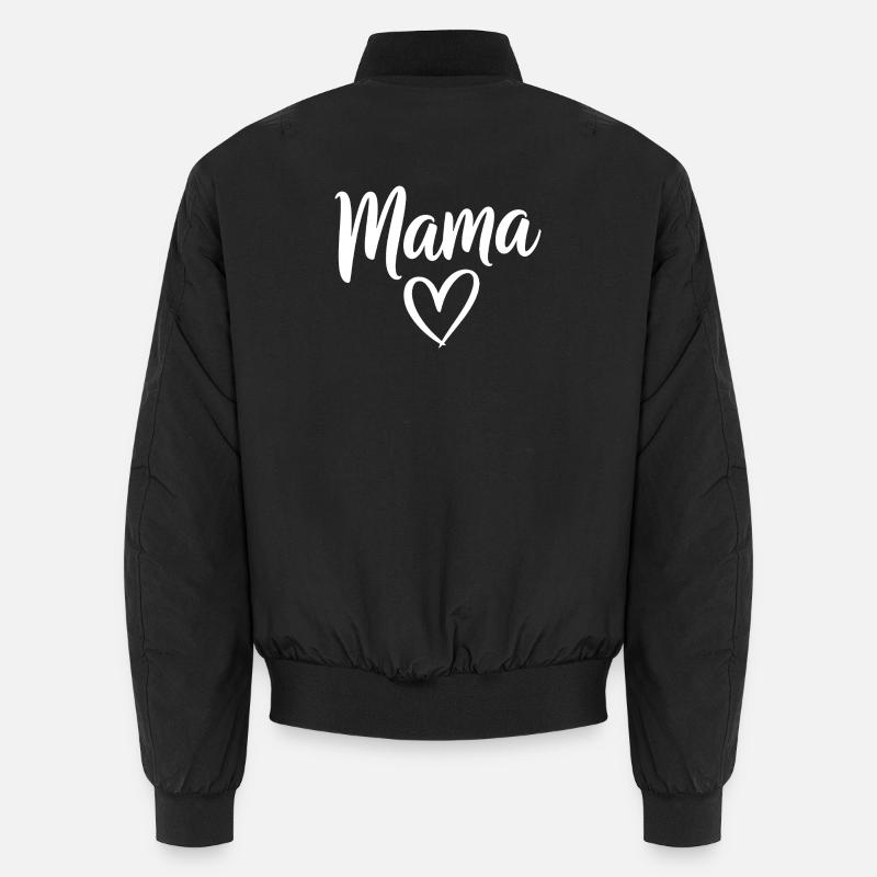 Mama-Liebe-Skript mit Herzmotiv Unisex Bomberjacke