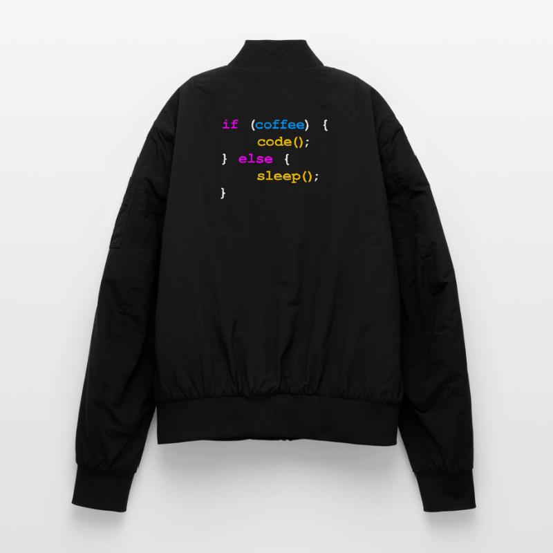 Kein Kaffee Kein Code Programmierer Informatiker Unisex Bomberjacke