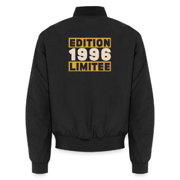 1996 30 ans Anniversaire Vintage Cadeau - Bomber unisexe - noir - Dos - AI Model Male 185 light (185cm)