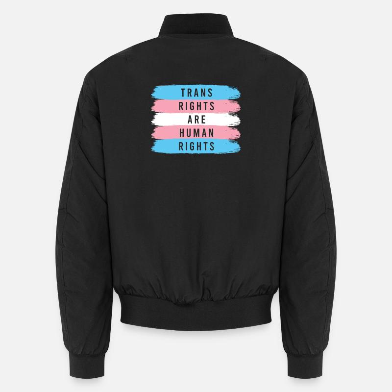 LGBTQ Pride Month - Trans Rights Are Human Rights Unisex Bomber Jacket