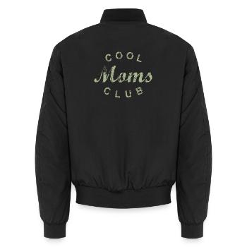 Cool Moms Club Mom Mom Mother's Day Gift - Unisex Bomber Jacket - black - Back - AI Model Male 185 light (185cm)