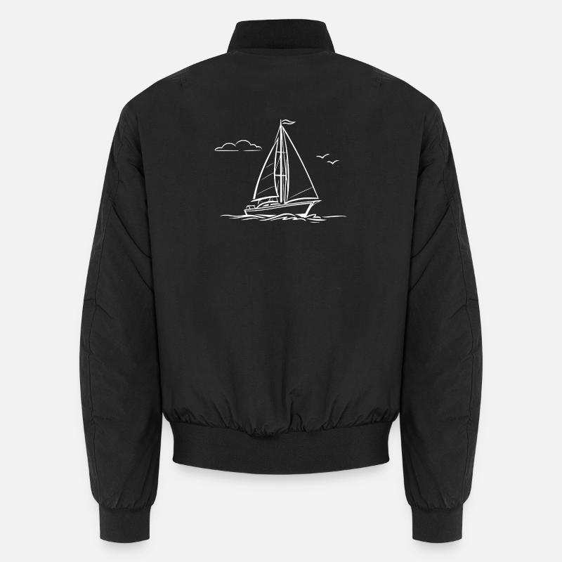 Sailboat - Unisex Bomber Jacket - black