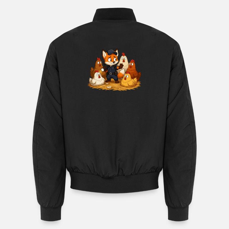 Fuchs Sicherheitsheld Hof - Unisex Bomberjacke - Schwarz