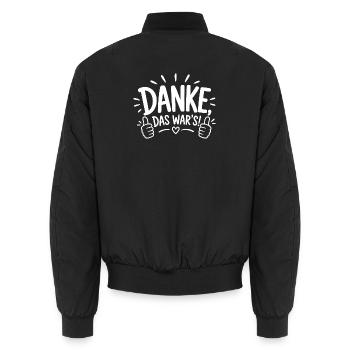 Danke, das war's! - Unisex Bomberjacke - Schwarz - Hinten - AI Model Male 185 light (185cm)