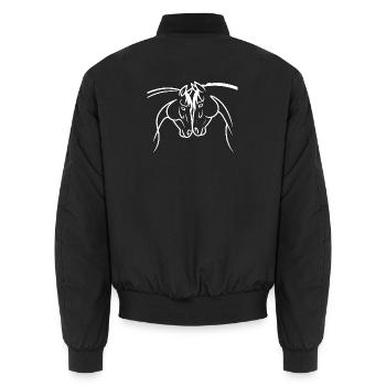 Pegasus Linienkopf Fantasy Design - Unisex Bomberjacke - Schwarz - Hinten - AI Model Male 185 light (185cm)