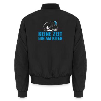 Keine Zeit Bin Am Kiten - Unisex Bomberjacke - Schwarz - Hinten - AI Model Male 185 light (185cm)