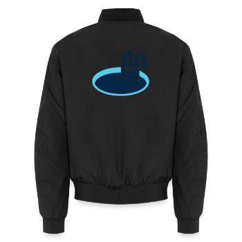 Eisbad Pool Schwimm Logo - Unisex Bomberjacke - Schwarz - Hinten - AI Model Male 185 light (185cm)