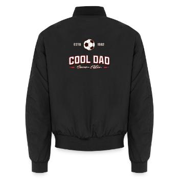 Cool Dad 1982 Fussball Papa Geburtstag Geschenk - Unisex Bomberjacke - Schwarz - Hinten - AI Model Male 185 light (185cm)
