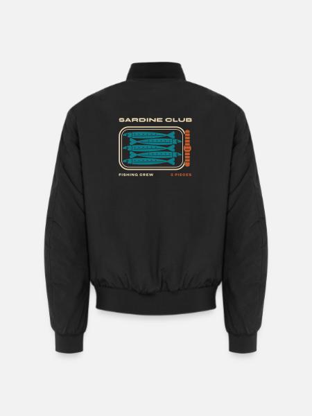 Sardinenclub - Unisex Bomberjacke - Schwarz
