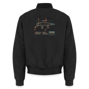 Feldspezifikation - Unisex Bomberjacke - Schwarz - Hinten - AI Model Male 185 light (185cm)