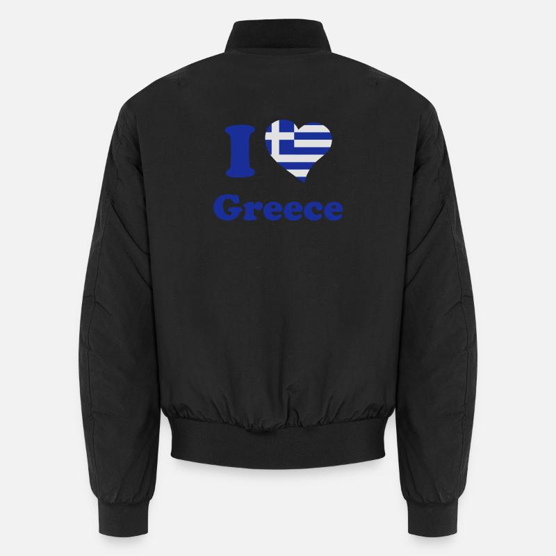 I love Greece - Unisex Bomber Jacket - black