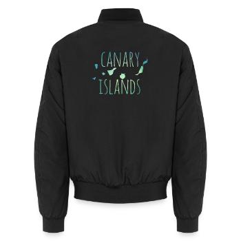 Canary Islands - Unisex Bomberjacke - Schwarz - Hinten - AI Model Male 185 light (185cm)