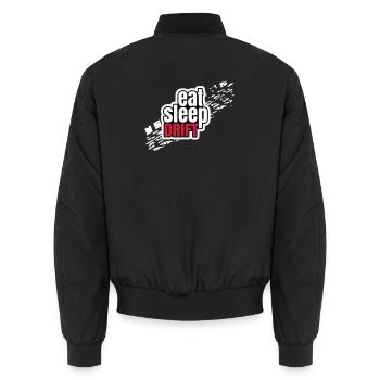 Eat Sleep Drift - Unisex Bomber Jacket - black - Back - AI Model Male 185 light (185cm)