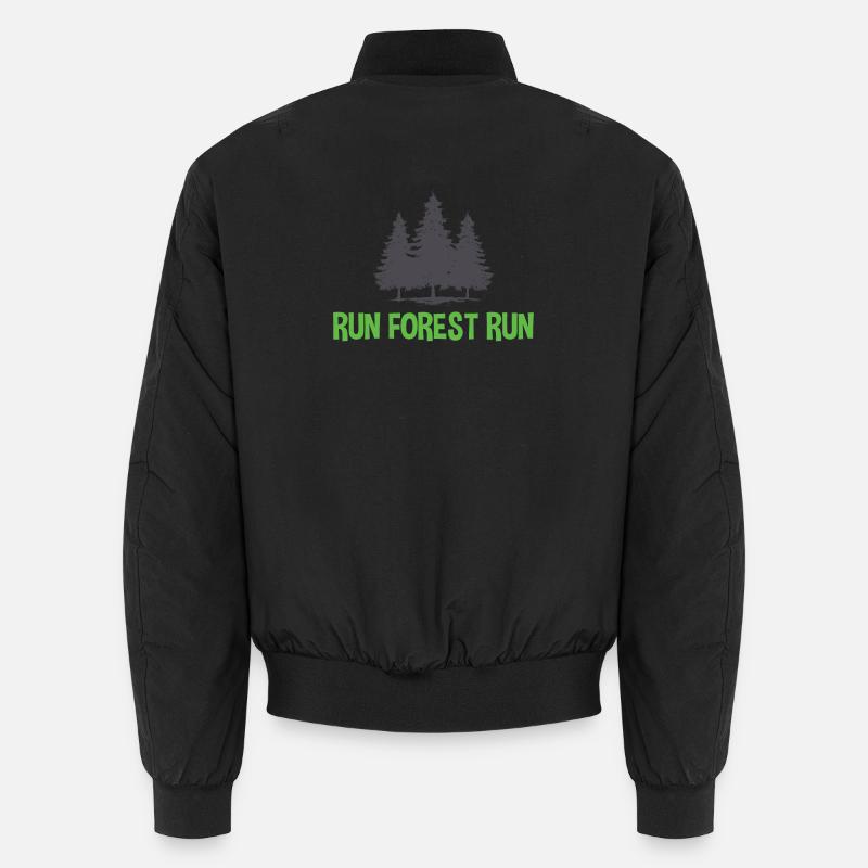 Run Forest Run - Unisex Bomberjacke - Schwarz