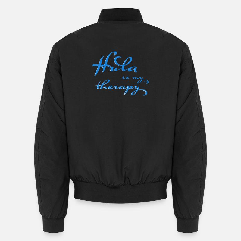 Hula is my therapy - Unisex Bomberjacke - Schwarz