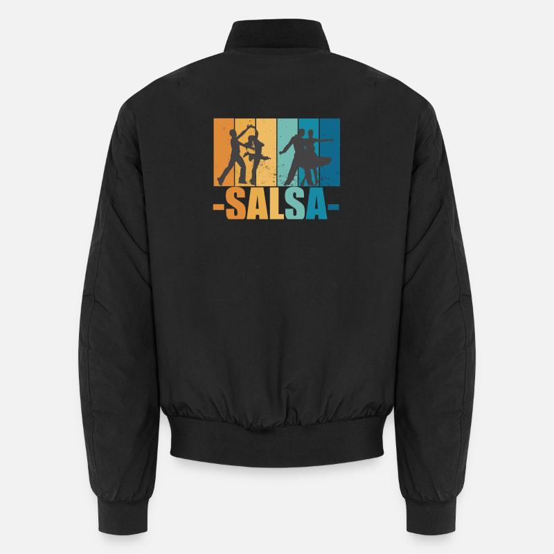 Salsa Vintage Dancer Retro Dancing Cadeau Bomber unisexe