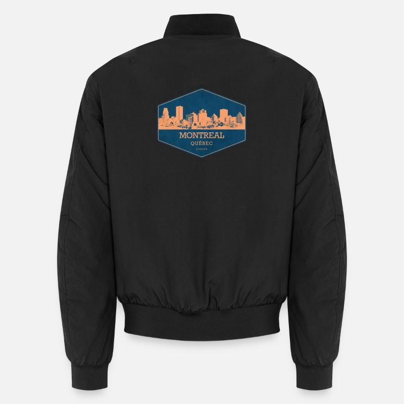 Montreal Skyline Retro Badge Unisex Bomberjacke