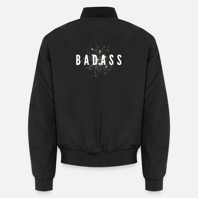 Badass Glitter Stars Mental Strength Statement Unisex Bomber Jacket