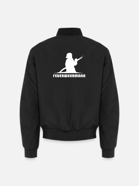 feuerwehrmann schlauch icon Feuerwehr Symbol Logo - Unisex Bomberjacke - Schwarz