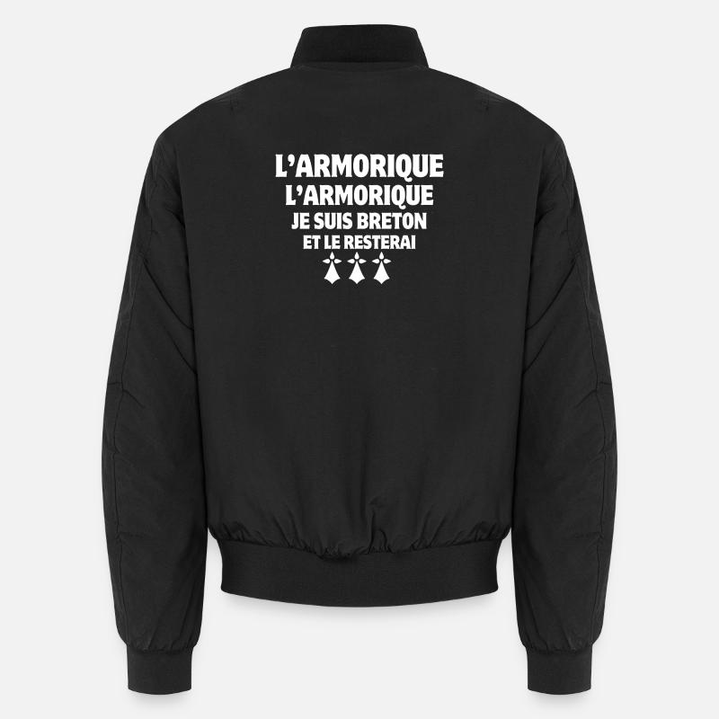 Bretagne, Breton, Armorique - Bomber unisexe - noir