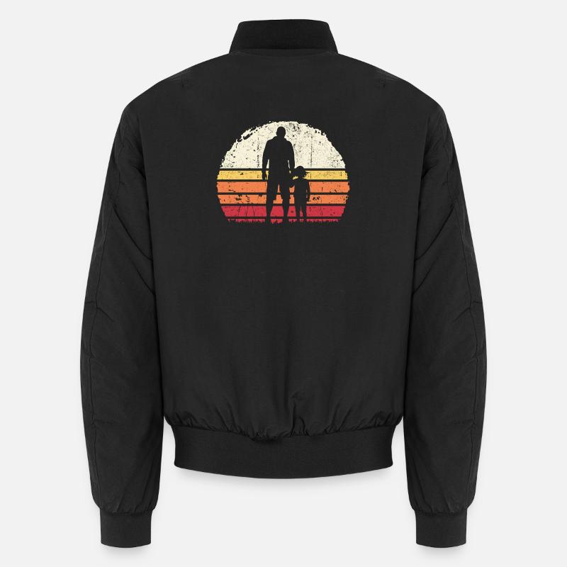 Sunset Bond: Vater und Kind Unisex Bomberjacke