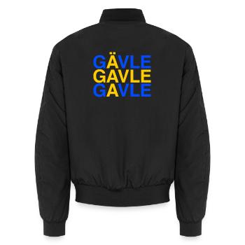GÄVLE Sweden Flag Schweden Sverige - Unisex Bomber Jacket - black - Back - AI Model Male 185 light (185cm)