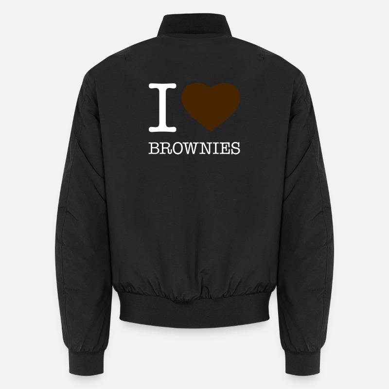 I LOVE BROWNIES - Unisex Bomber Jacket - black