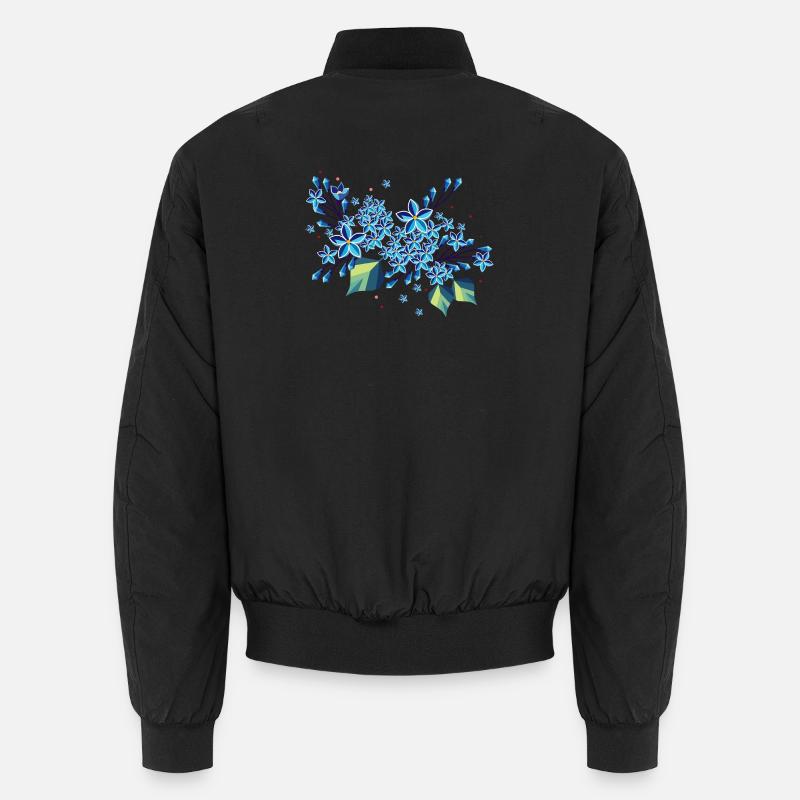 Branche de lilas – des tons bleus élégants dans un design moderne Bomber unisexe
