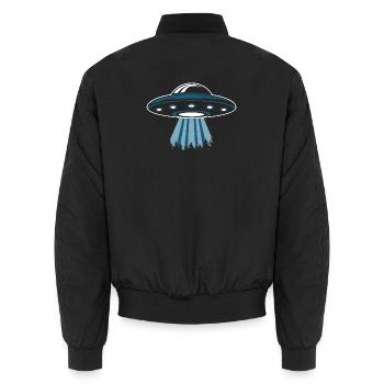 Amateur d’OVNI - Bomber unisexe - noir - Dos - AI Model Male 185 light (185cm)