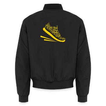 Running My Attitude Stinks Smell My Shoes Marathon - Unisex Bomberjacke - Schwarz - Hinten - AI Model Male 185 light (185cm)
