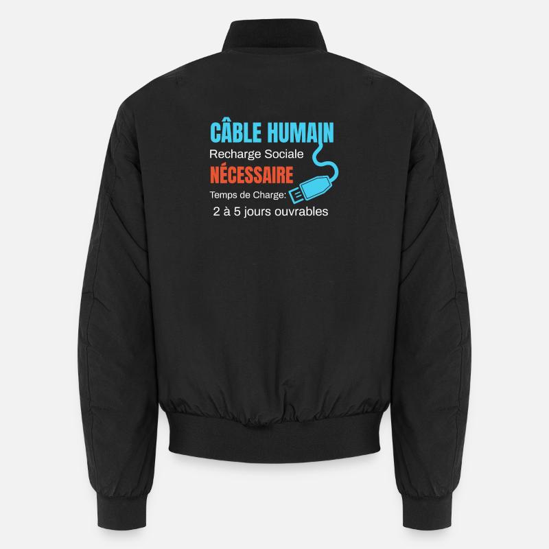 Human Cable Soziale Aufladung Humor Unisex Bomberjacke