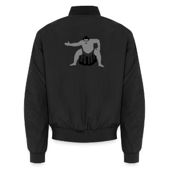 Sumo - Unisex Bomberjacke - Schwarz - Hinten - AI Model Male 185 light (185cm)