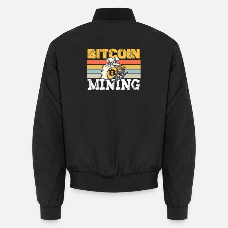 Rétro minage de bitcoins Bomber unisexe