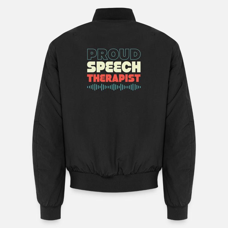 Speech therapist, speech therapist, speech therapy - Unisex Bomber Jacket - black