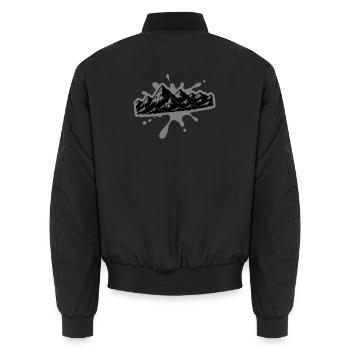 Berge Klecks - Unisex Bomberjacke - Schwarz - Hinten - AI Model Male 185 light (185cm)