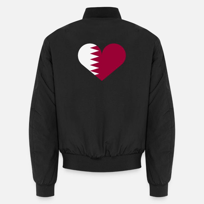 Katar-Herzflagge Unisex Bomberjacke