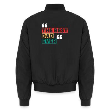 Der beste Vater - Unisex Bomberjacke - Schwarz - Hinten - AI Model Male 185 light (185cm)