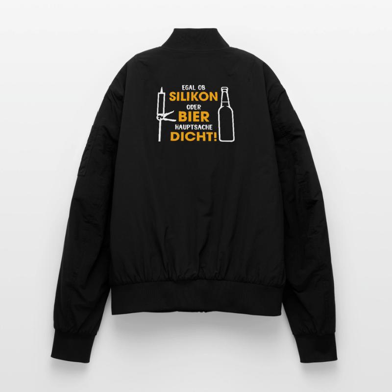 Silikon oder Bier – Hauptsache dicht Unisex Bomberjacke