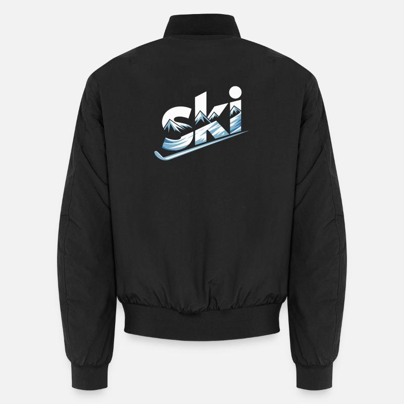 Ski Bergpanorama Typo Design Unisex Bomberjacke