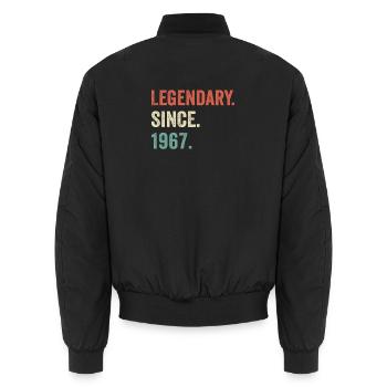 legendär seit 1967 - Unisex Bomberjacke - Schwarz - Hinten - AI Model Male 185 light (185cm)