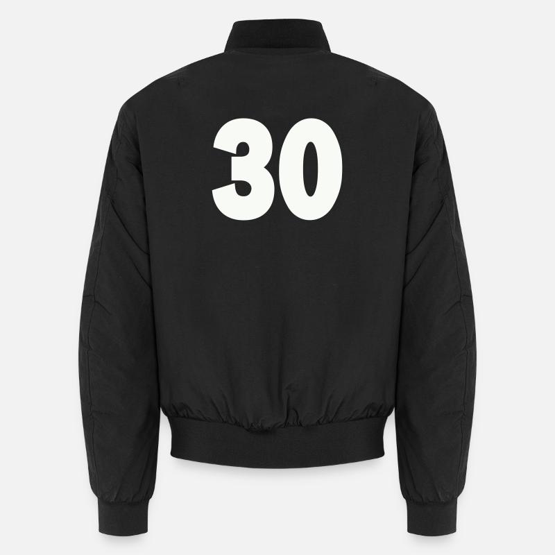 30- - Unisex Bomber Jacket - black