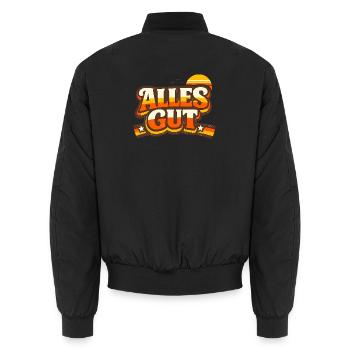 Alles Gut Spruch - Unisex Bomberjacke - Schwarz - Hinten - AI Model Male 185 light (185cm)
