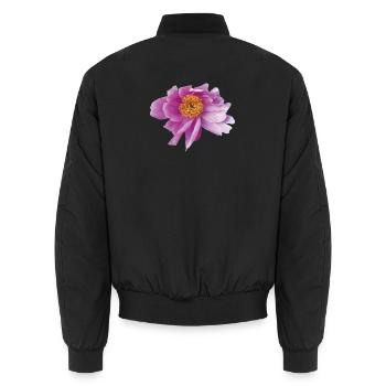 Peony_Dancing_in_Wind - Bomber unisexe - noir - Dos - AI Model Male 185 light (185cm)