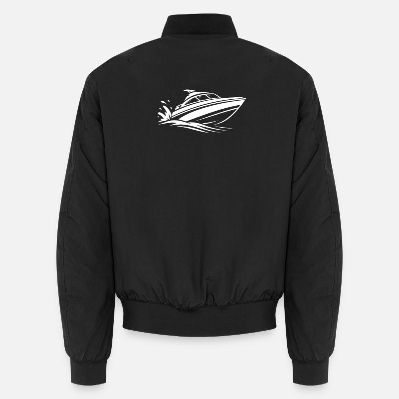 Minimalist Motorboat Surfing Summer Water Unisex Bomber Jacket