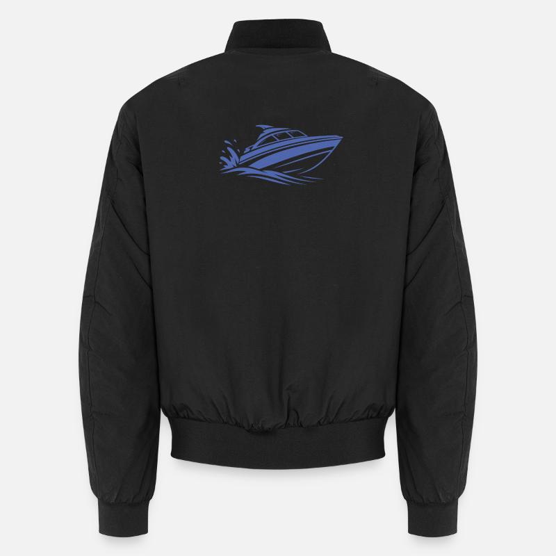 Minimalist Motorboat Surfing Summer Water Unisex Bomber Jacket
