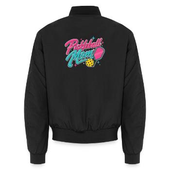 Joueuse de Pickleball Mom Paddle Sport - Bomber unisexe - noir - Dos - AI Model Male 185 light (185cm)