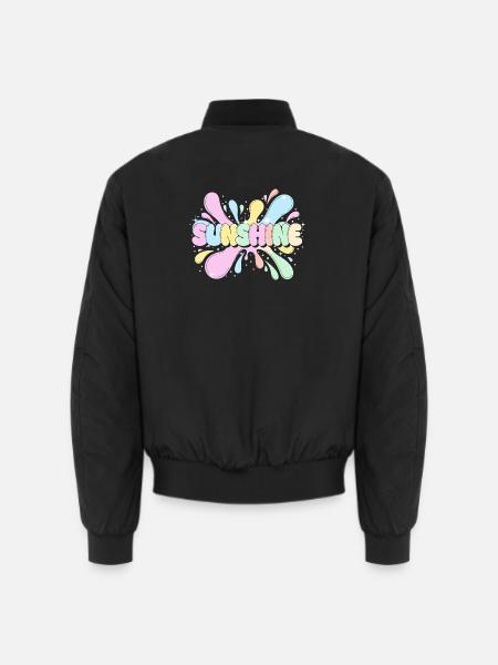 Sunshine Splash - Unisex Bomber Jacket - black